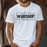Sandjest Christian T-Shirt Made to Worship Gift for Jesus Lover Bible Lover